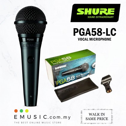 Shure PGA58-LC Cardioid Dynamic Vocal Microphone PGA58 PGA-58 LC