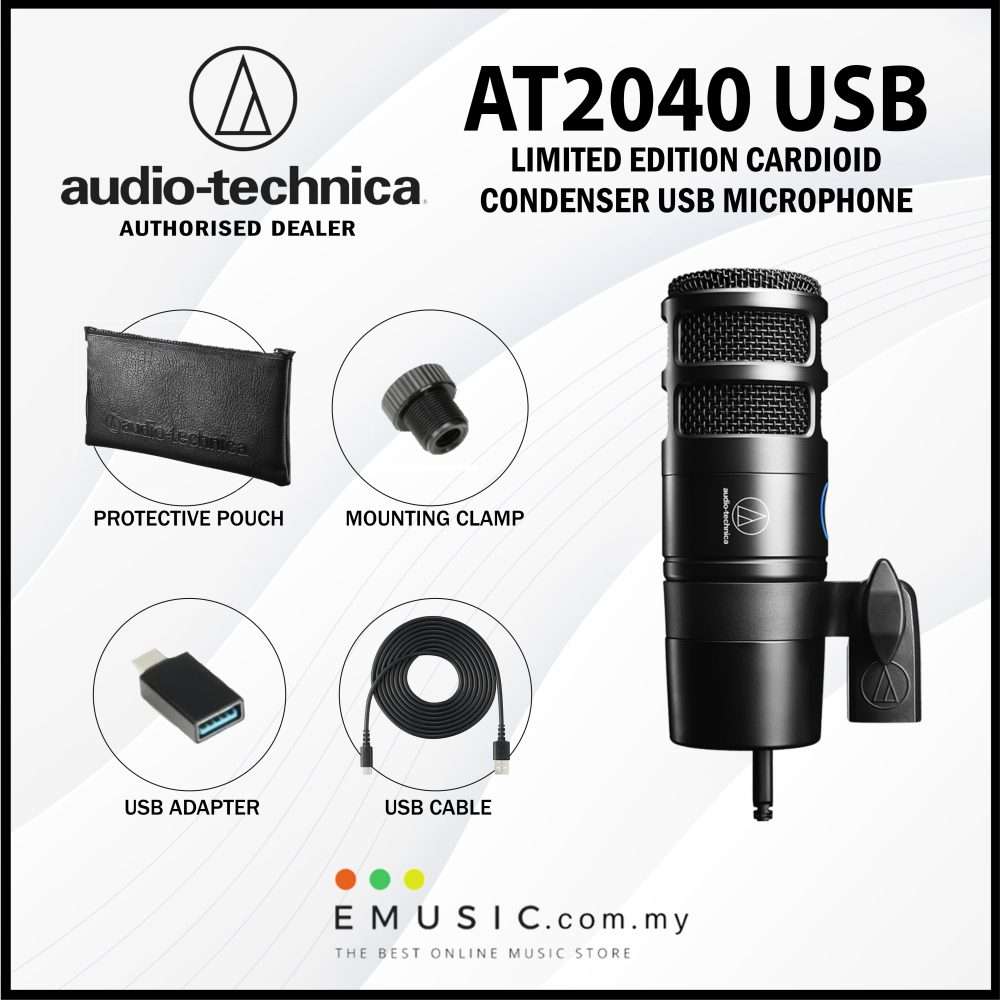 Audio Technica AT2040 Hypercardioid Dynamic Podcast Microphone