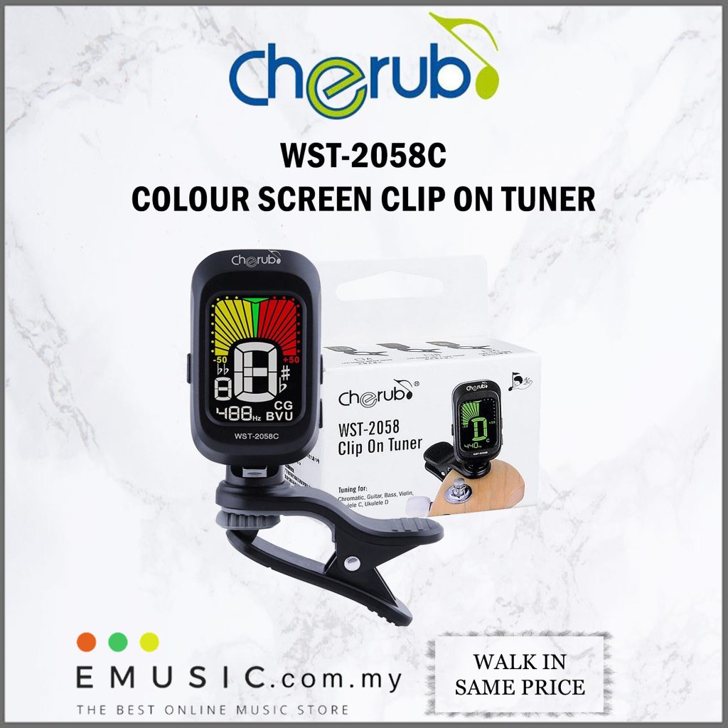 Cherub Chromatic Clip-on Color Display Tuner Clip Tuner WST-2058C (WST2058C)