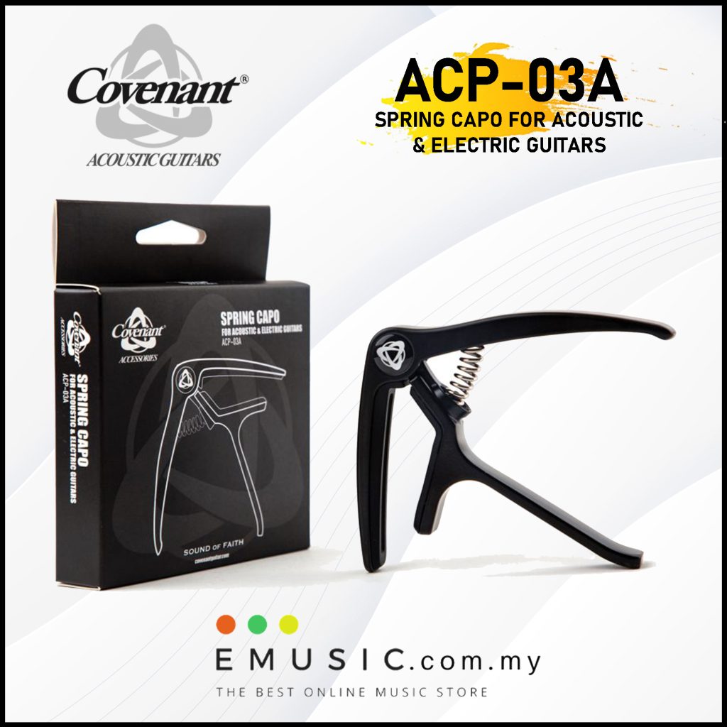 Covenant Spring Capo for Guitar Metal Acoustic Guitar Heavy Duty Ukulele Electric Bass ACP-03A