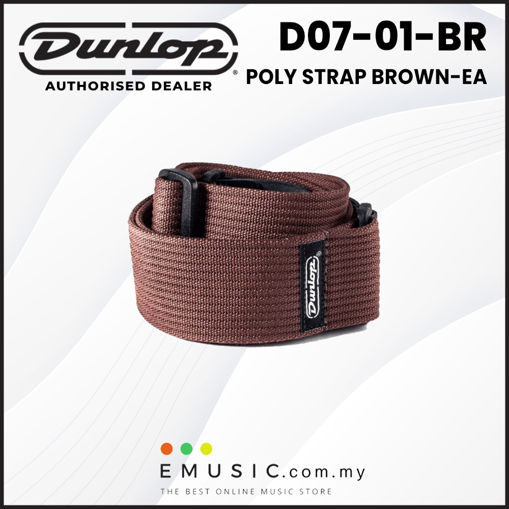 Jim Dunlop D07-01 Poly Guitar Strap - Brown