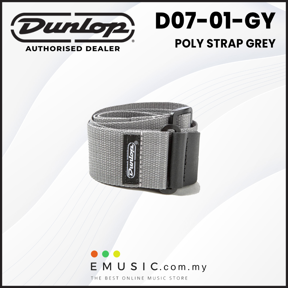 Jim Dunlop D07-01 Poly Guitar Strap - Grey