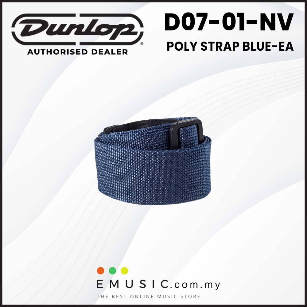 Jim Dunlop D07-01 Poly Guitar Strap - Navy Blue
