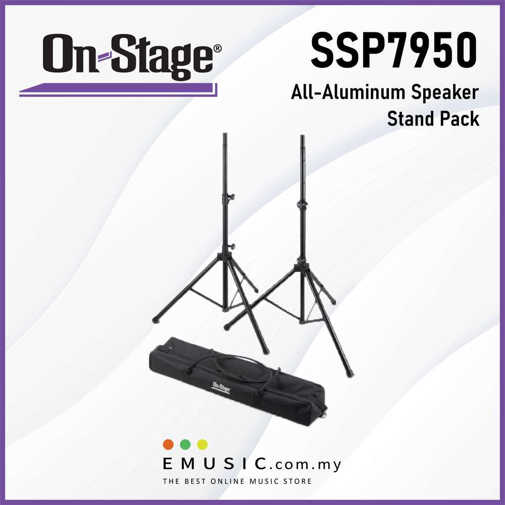 On Stage SSP7950 Aluminum Speaker Stand Pack (With Bag)
