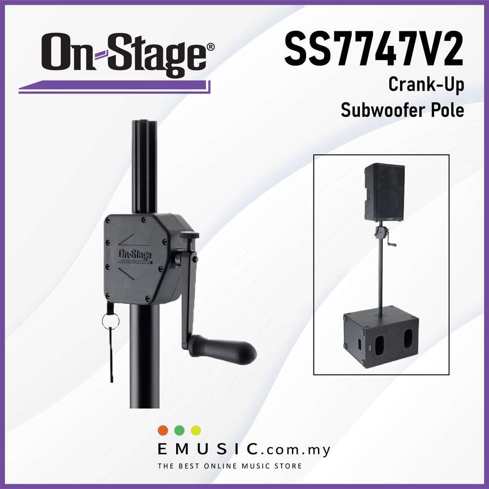 On Stage SS7747V2 Crank-Up Subwoofer Pole 40"-63" (One Unit)