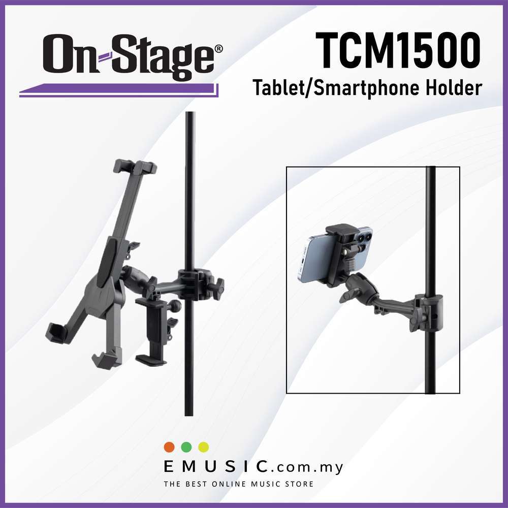 On Stage TCM1500 Tablet / Smartphone Holder With Microphone Stand Clamp