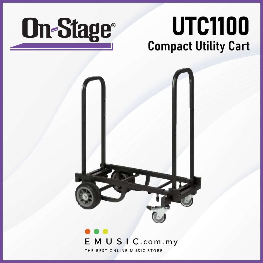 On Stage UTC1100 Compact Utility Cart | Heavy Duty Professional Foldable Trolley