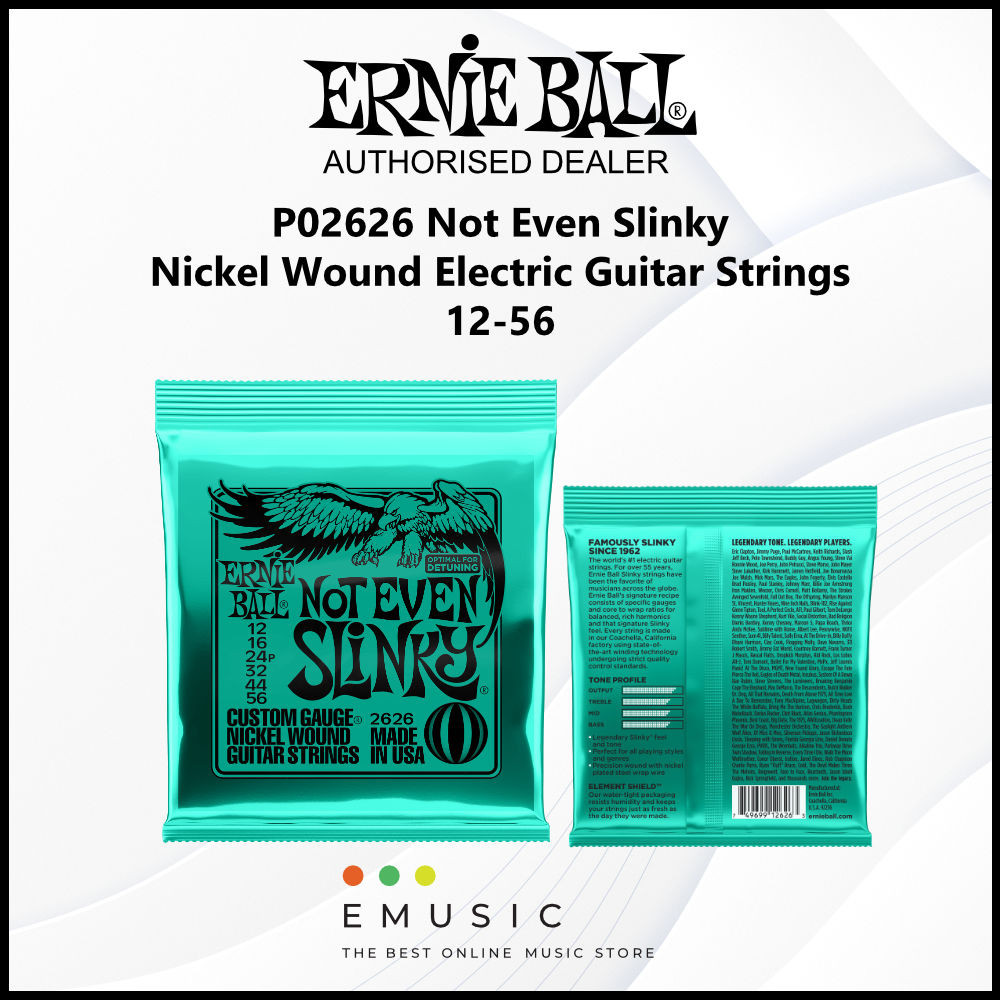 Ernie Ball P02626 12-56 Not Even Slinky Nickel Wound Electric Guitar Strings