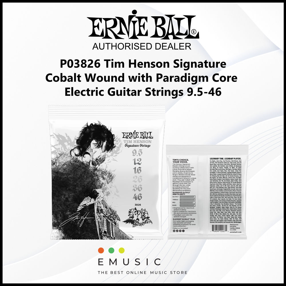 Ernie Ball P03826 9.5-46 Tim Henson Signature Electric Guitar Strings