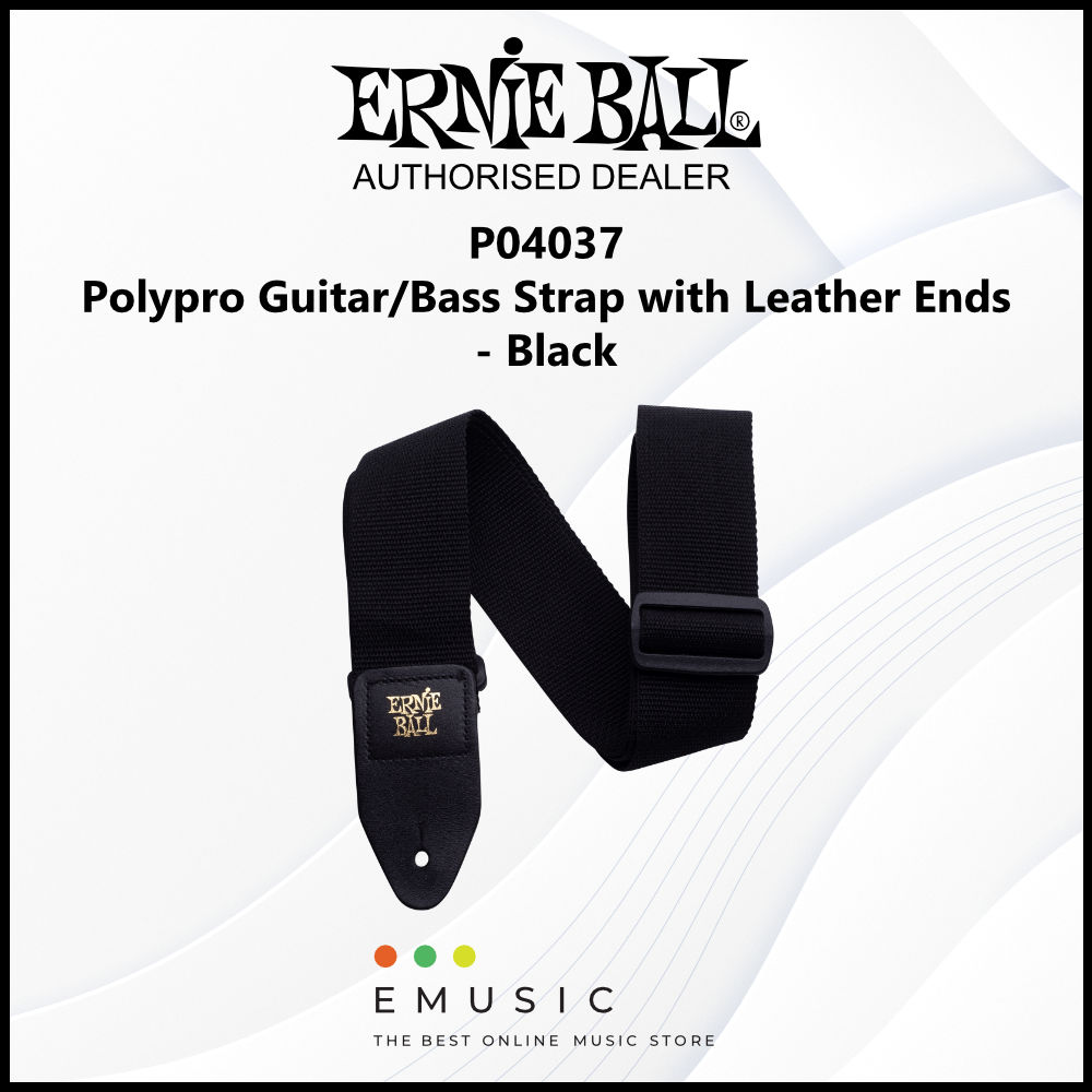 Ernie Ball P04037 Polypro Guitar Strap/Bass Strap - Black