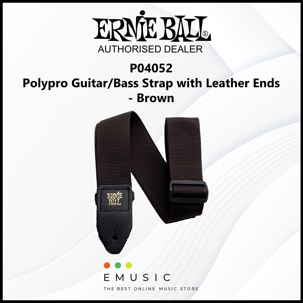Ernie Ball P04052 Polypro Guitar Strap/Bass Strap - Brown
