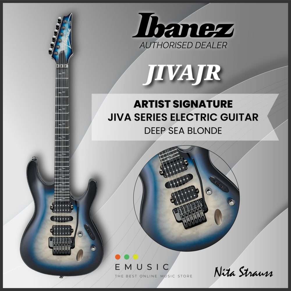 Ibanez JIVAJR JIVA Nita Strauss Signature Series Electric Guitar - Deep Sea Blonde