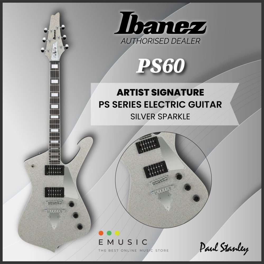 Ibanez PS60-SSL PS Paul Stanley Signature Series Electric Guitar - Silver Sparkle
