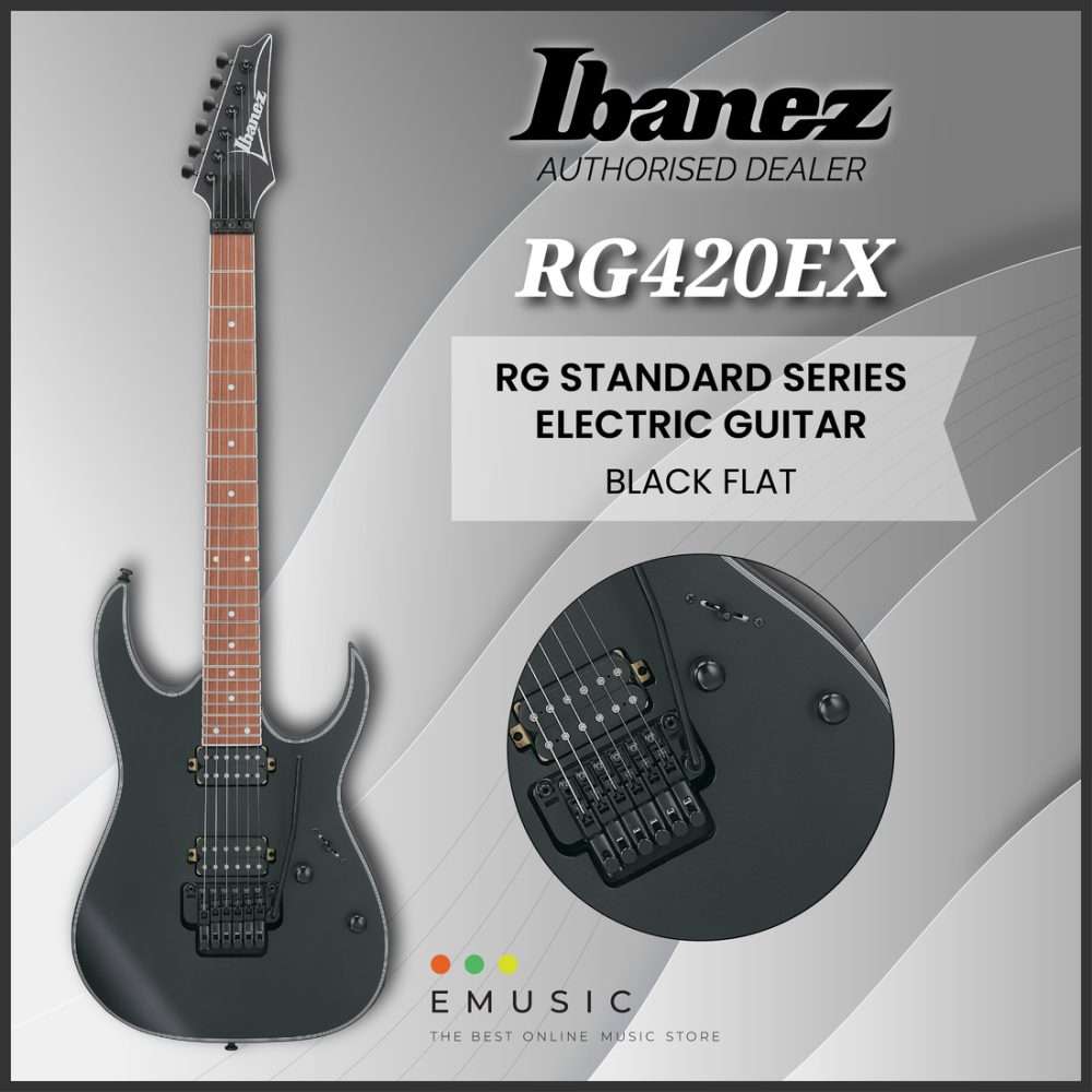 Ibanez RG420EX-BKF RG Series Electric Guitar - Black Flat