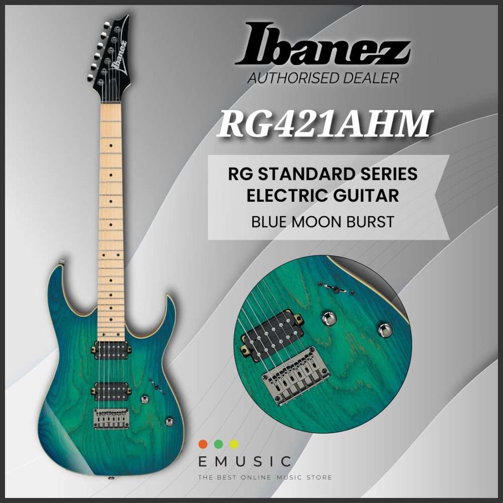 Ibanez RG421AHM RG Standard Series Electric Guitar - Blue Moon Burst