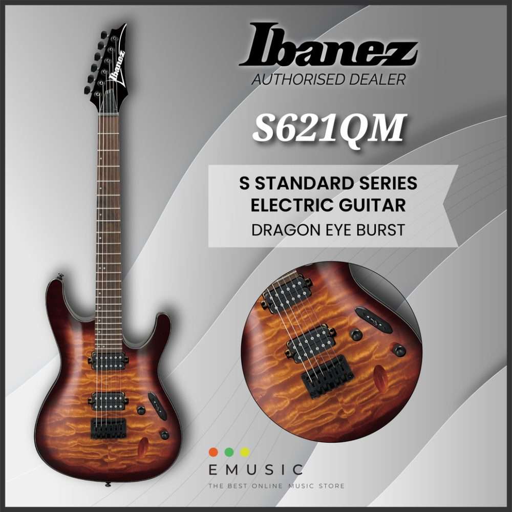Ibanez S621QM-DEB S Standard Series Electric Guitar - Dragon Eye Burst