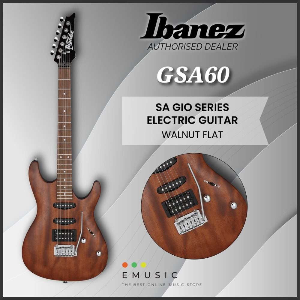 Ibanez GSA60-WNF SA GIO Series Electric Guitar - Walnut Flat