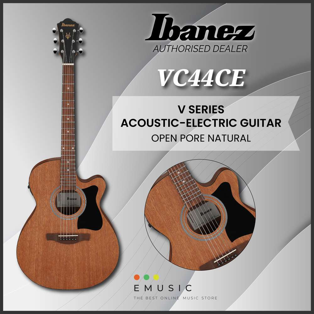 Ibanez VC44CE-OPN V Series Acoustic-Electric Guitar - Open Pore Natural