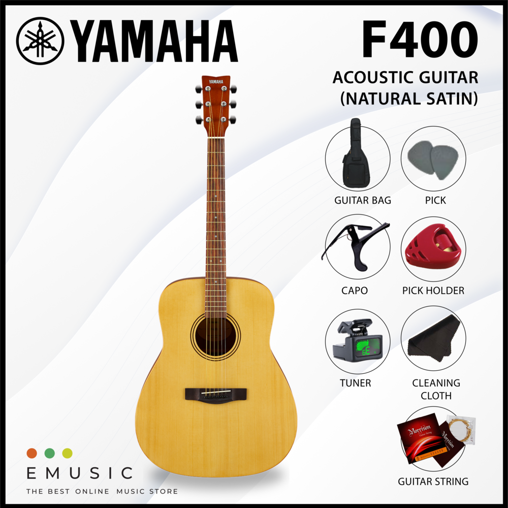 Yamaha F400 Acoustic Guitar Value Package - Natural Satin