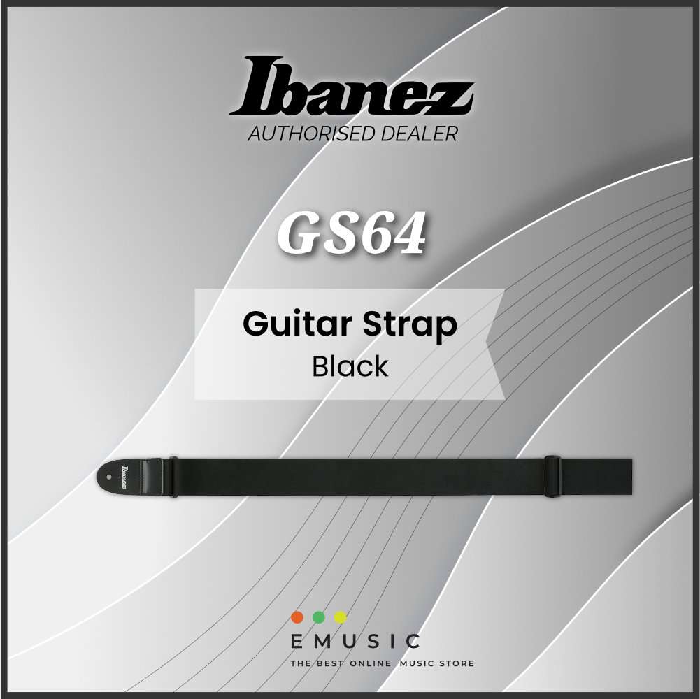 IBANEZ GS64 Guitar Strap - Black, Blue, Red