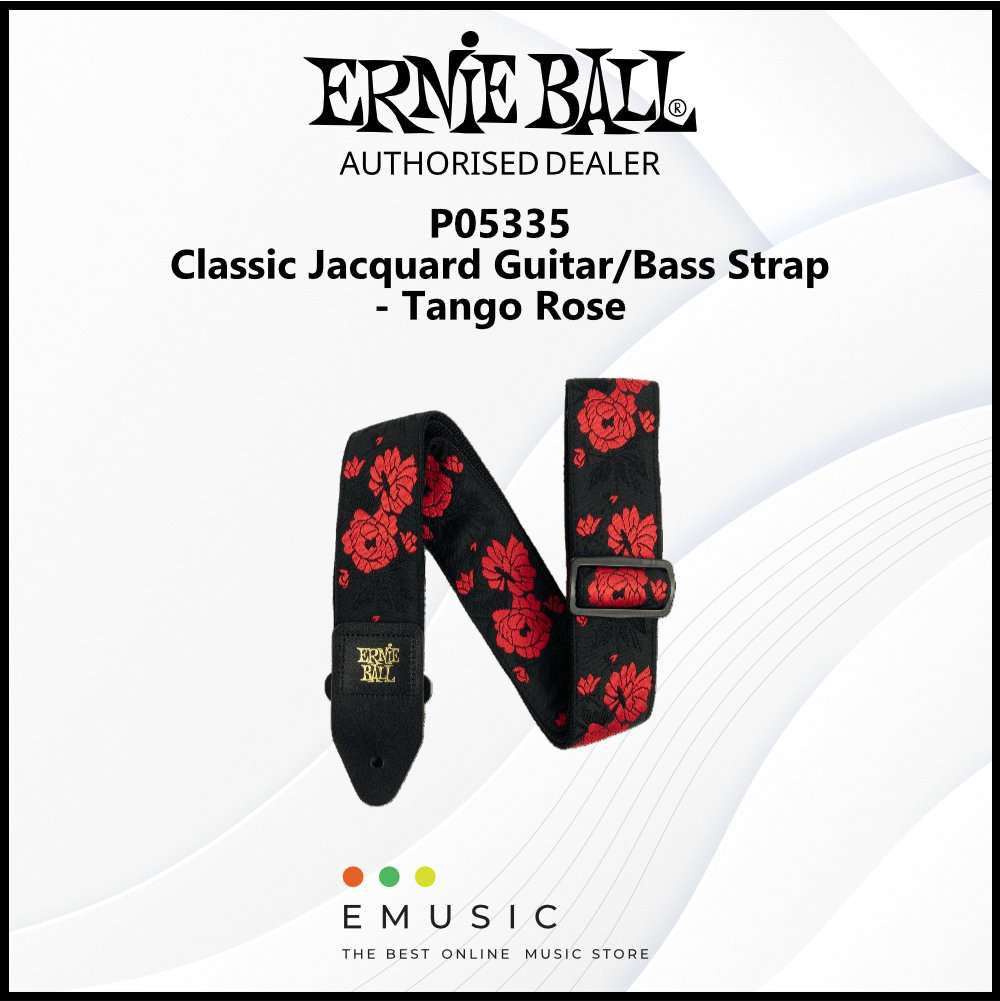 Ernie Ball P05335 Classic Jacquard Guitar Strap/Bass Strap - Tango Rose