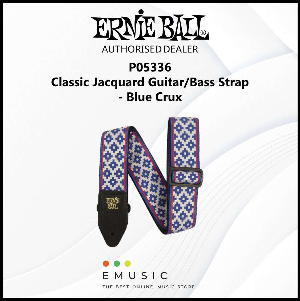 Ernie Ball P05336 Classic Jacquard Guitar Strap/Bass Strap - Blue Crux