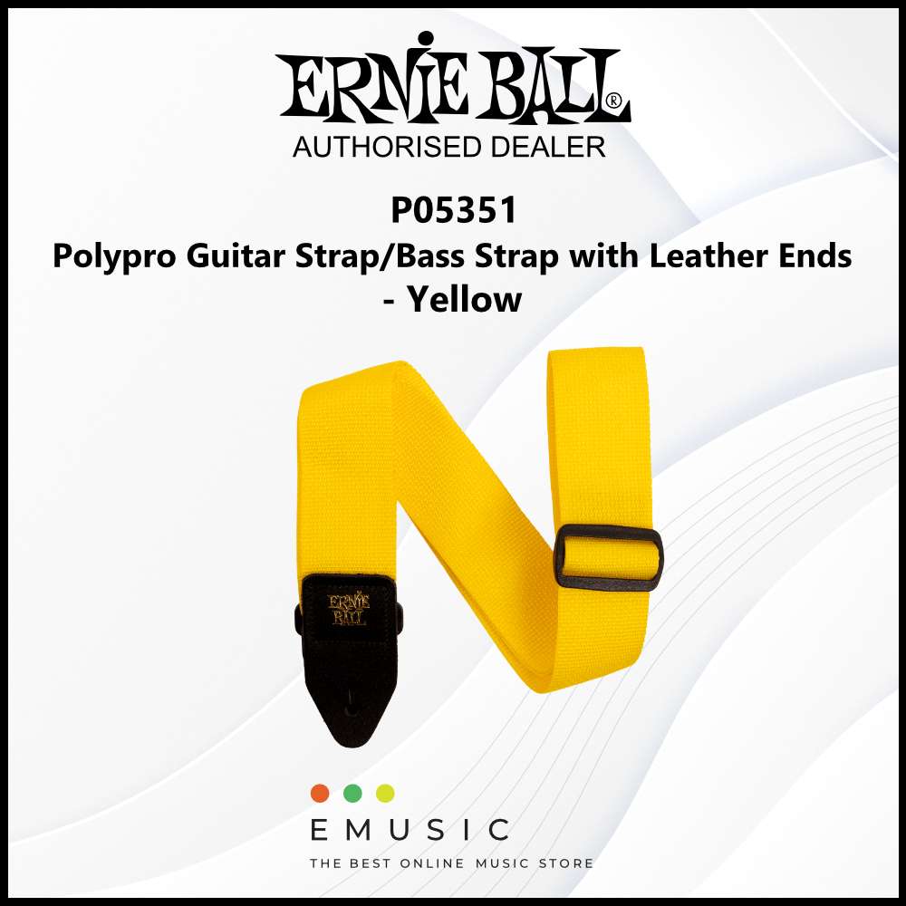 Ernie Ball P05351 Polypro Guitar Strap/Bass Strap - Yellow
