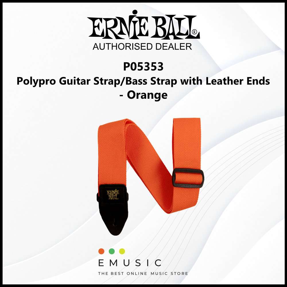 Ernie Ball P05353 Polypro Guitar Strap/Bass Strap - Orange