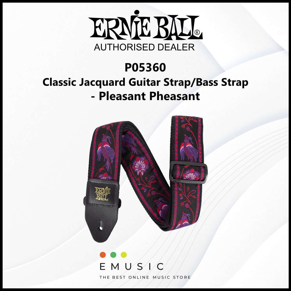Ernie Ball P05360 Classic Jacquard Guitar Strap/Bass Strap - Pleasant Pheasant