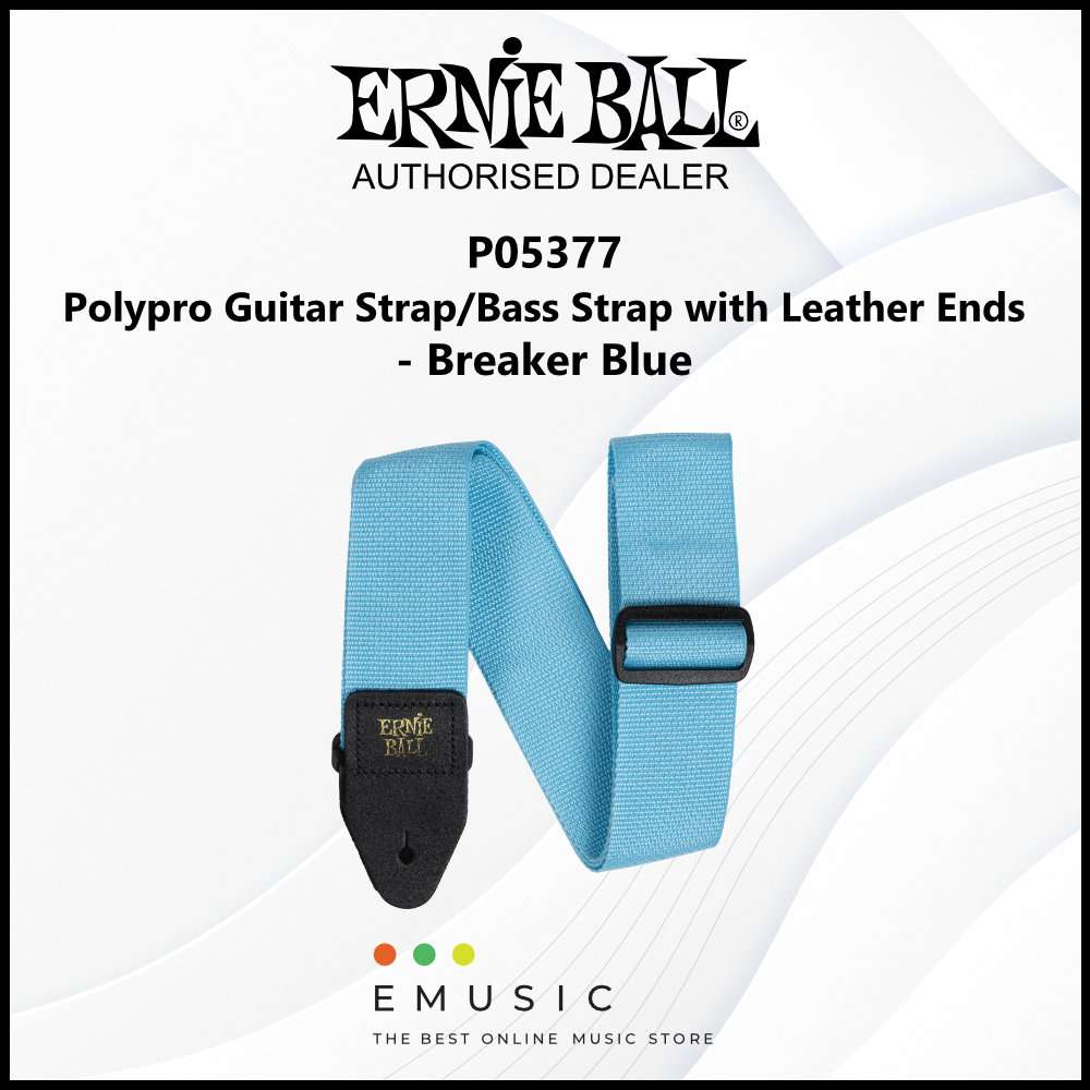 Ernie Ball P05377 Polypro Guitar Strap/Bass Strap - Breaker Blue