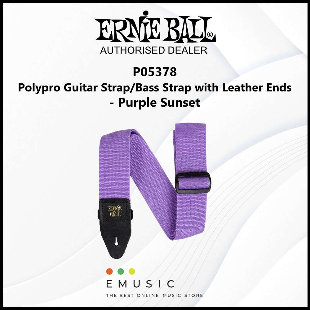 Ernie Ball P05378 Polypro Guitar Strap/Bass Strap - Purple Sunset