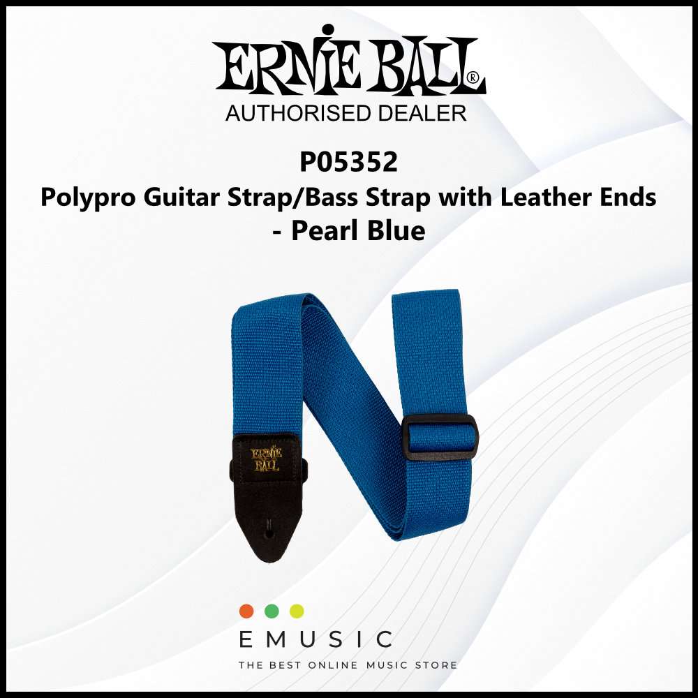 Ernie Ball P05352 Polypro Guitar Strap/Bass Strap - Pearl Blue