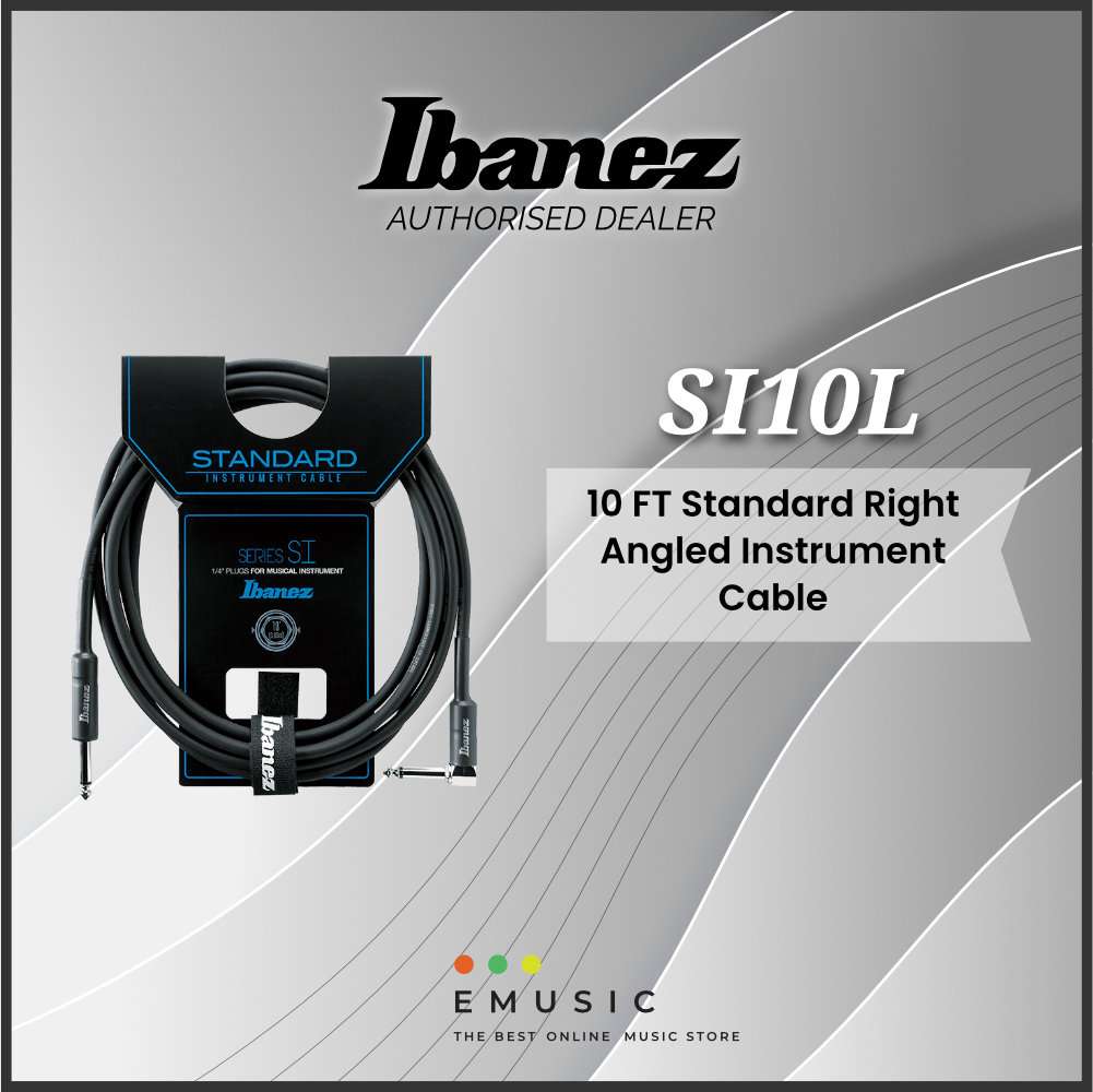 IBANEZ SI10L 10FT Standard Right Angle Instrument Cable