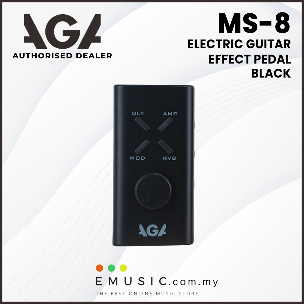 AGA MS-8 Portable Bluetooth Electric Guitar Headphone Amplifier - Black