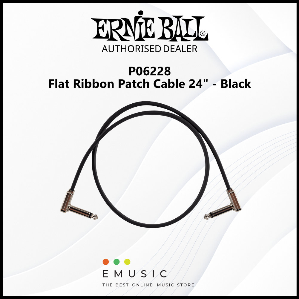 Ernie Ball P06228 Flat Ribbon Patch Cable 24" - Black