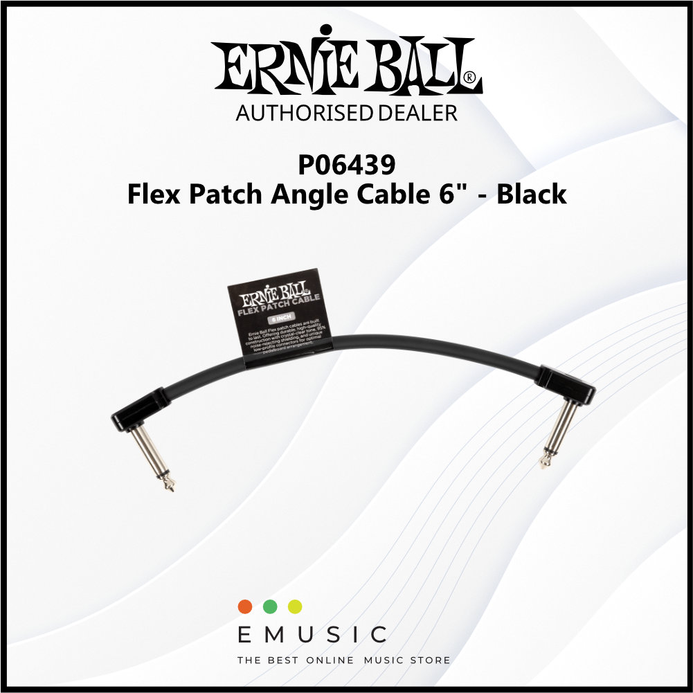 Ernie Ball P06439 Flex Patch Cable 6" - Black