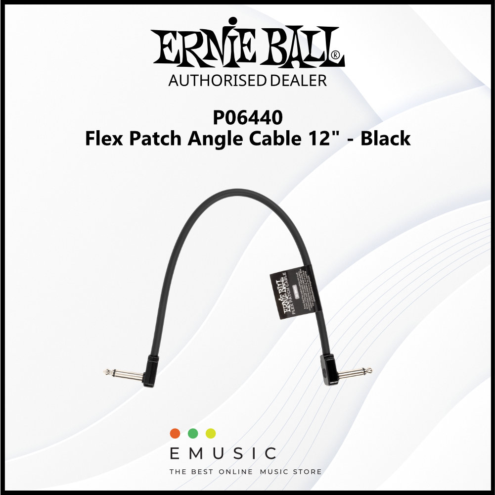 Ernie Ball P06440 Flex Patch Cable 12" - Black