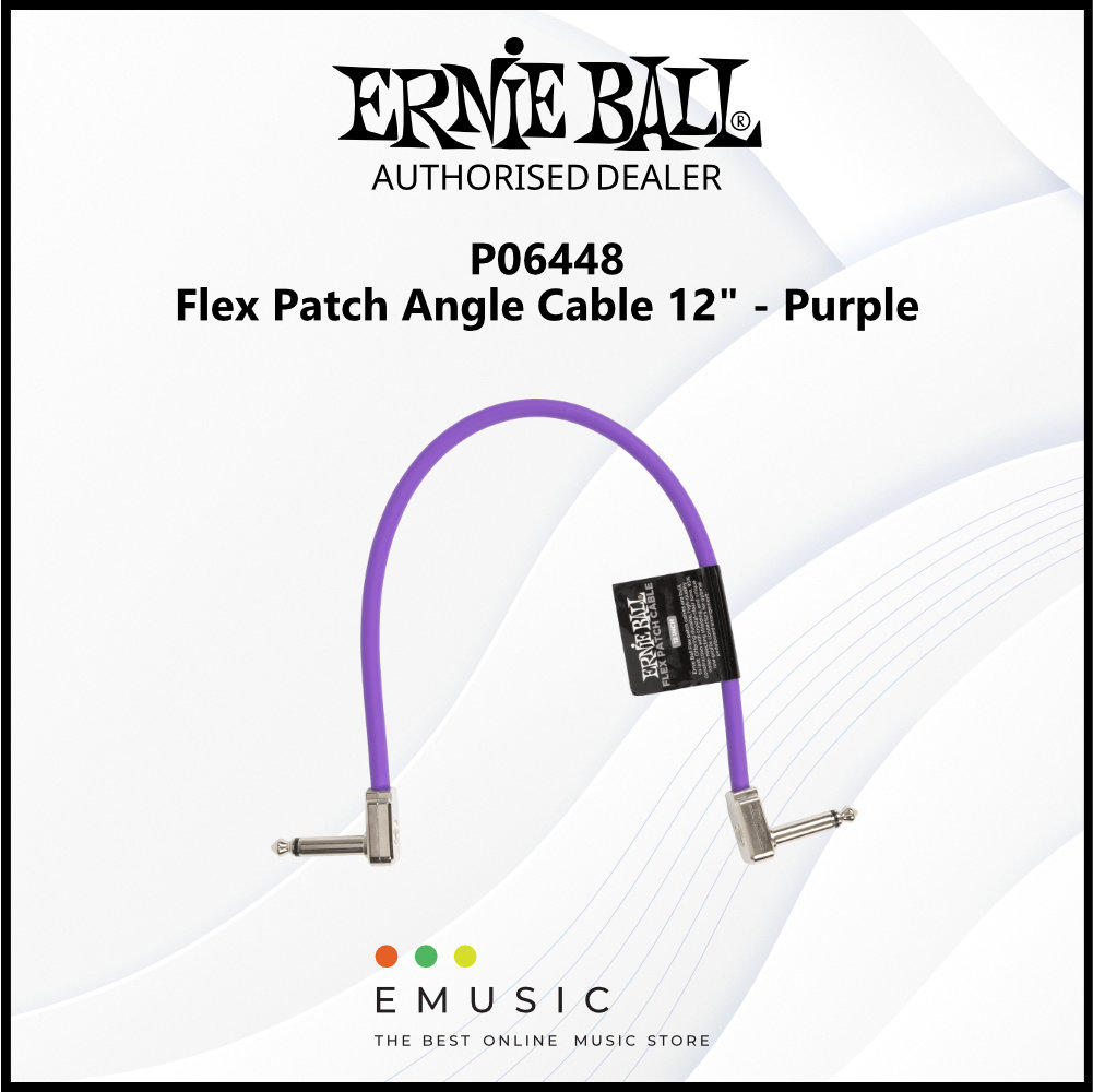 Ernie Ball P06448 Flex Patch Cable 12" - Purple