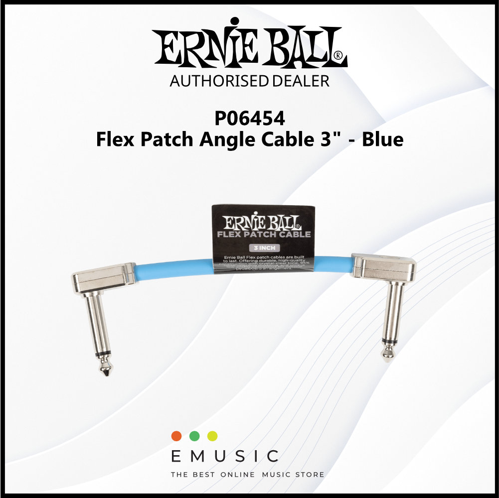Ernie Ball P06454 Flex Patch Cable 3" - Blue