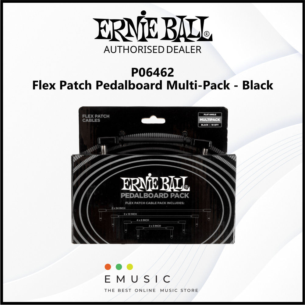 Ernie Ball P06462 Flex Patch Cable Multi-Pack - Black