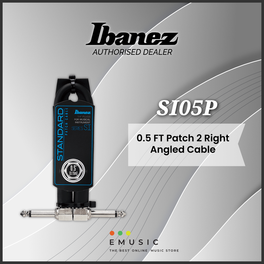 IBANEZ SI05P 0.5FT Patch 2 Right Angled Cable