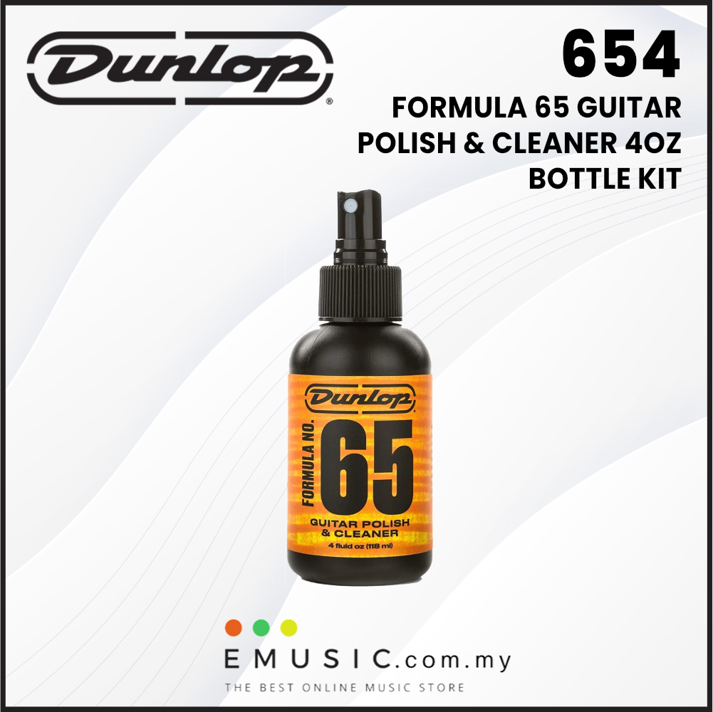 Jim Dunlop 654 Formula 65 Guitar Polish & Cleaner 4 oz Bottle Kit