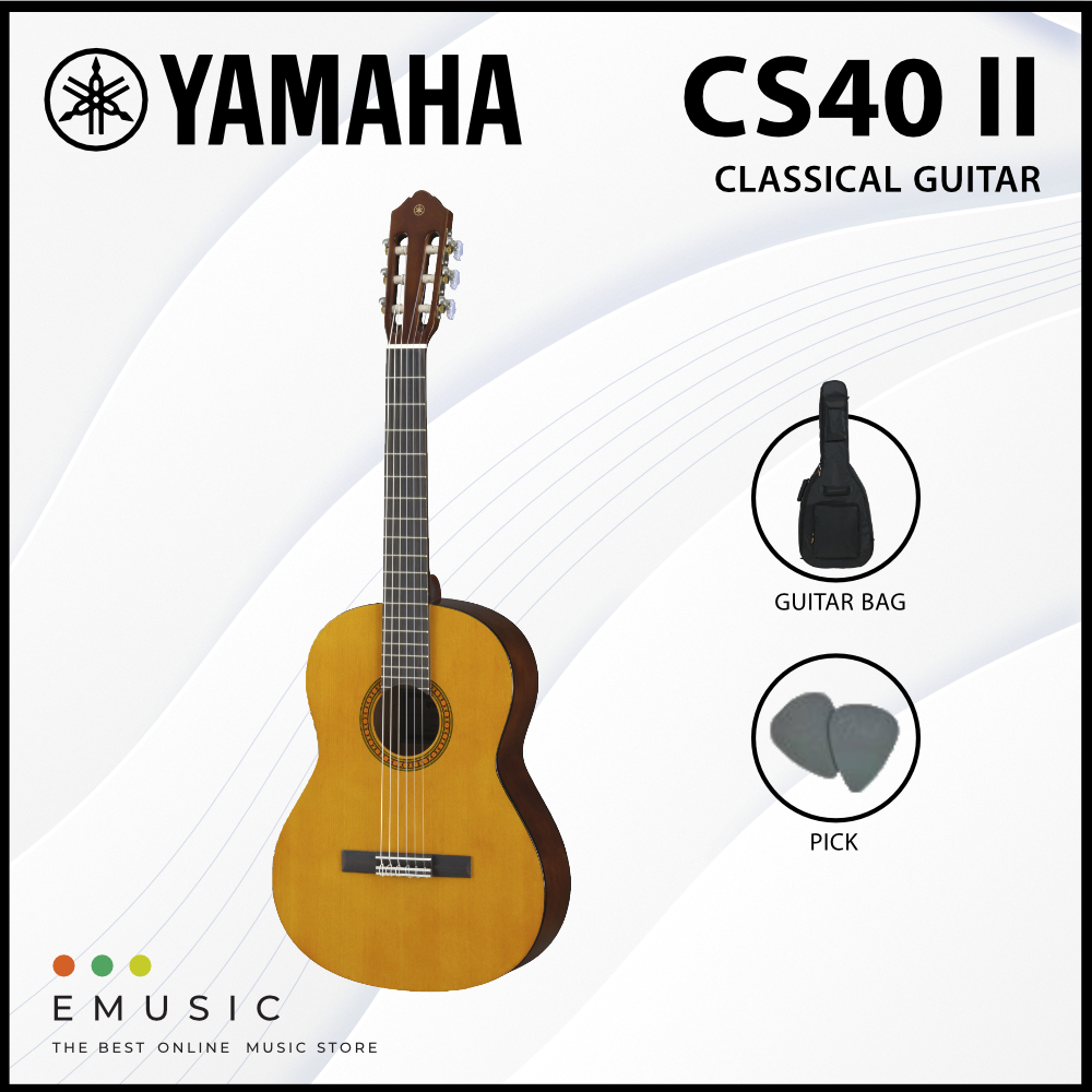 Yamaha CS40II 3/4 Size Nylon-String Classical Guitar Value Package