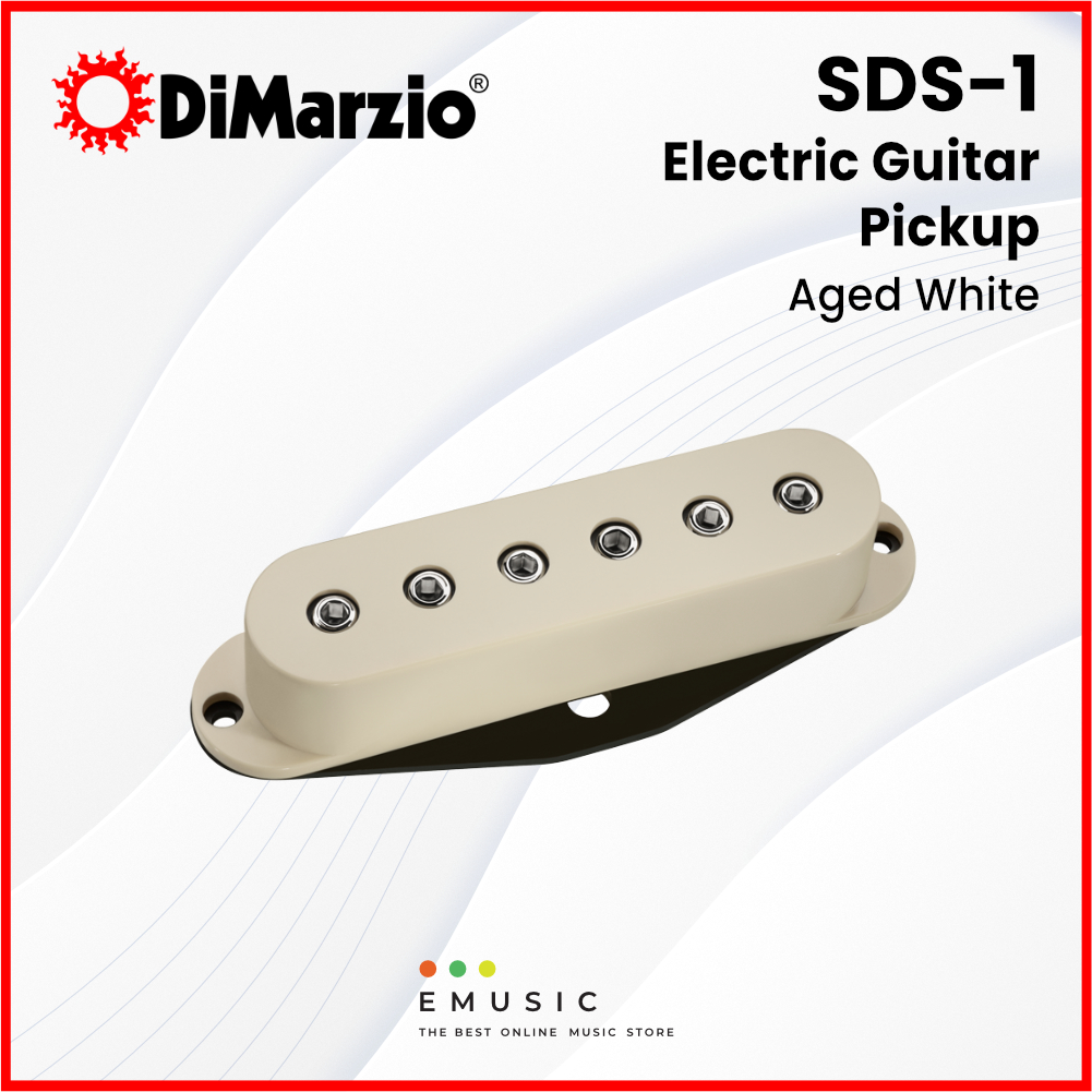 DiMarzio SDS-1 Single-Coil Electric Guitar Pickup – Aged White, Black, White