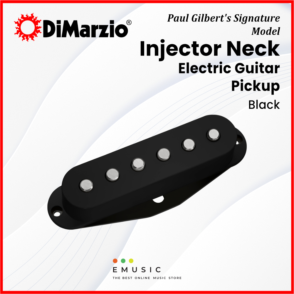 DiMarzio Paul Gilbert Signature Model Injector Neck Hum-Canceling Guitar Pickup - Black, White